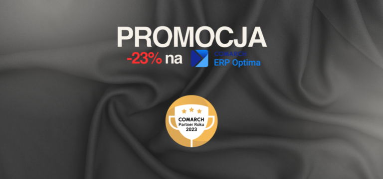 Rabat 23% na Comarch ERP Optima od Partnera Roku 2023!