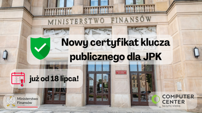 Nowy certyfikat dla plików JPK