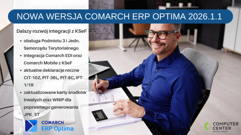 Nowa wersja Comarch ERP Optima 2026.1.1